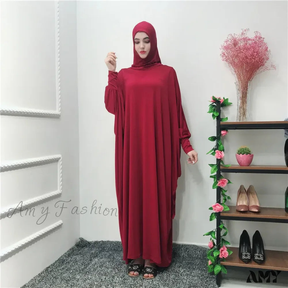 Ramadan Muslim Prayer Hijab Garment Fashion Hooded Abaya Full Cover Long Sleeve Islam Dubai Modest