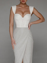 Elegantes rückenfreies Hüftkleid 