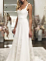 Ärmelloses, bodenlanges Brautkleid 