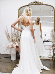 Ärmelloses, bodenlanges Brautkleid 
