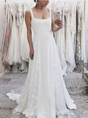 Ärmelloses, bodenlanges Brautkleid 