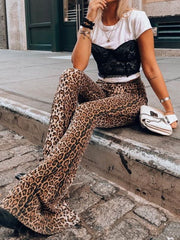 Hochtaillierte Leopardenhose 