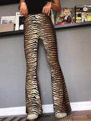 Hochtaillierte Leopardenhose 
