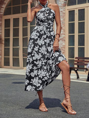 Neckholderkleid mit Print 