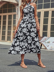 Neckholderkleid mit Print 