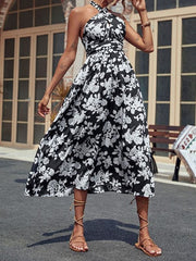 Neckholderkleid mit Print 