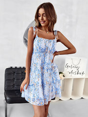 Neckholder-Kleid mit Blumenmuster 