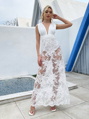 Sexy bedruckter Einteiler aus Mesh mit Cut-outs 