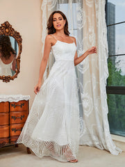 besticktes Abendkleid mit Trägern 